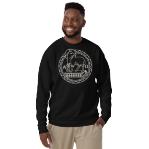 Black Lamb of God Alpha Omega Sweatshirt for men