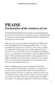 Dwelling with God Bible Study Praise